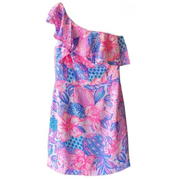 Lilly Pulitzer Kipton One-Shoulder Romper NWT - Size 4 - Picture 8 of 10